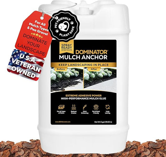 Dominator Mulch Anchor 5 Gallon - Mulch Lock and Pea Gravel Stabilizer