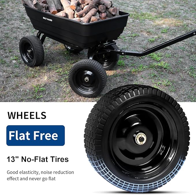 BILT HARD Poly Garden Dump Cart 1200 lbs