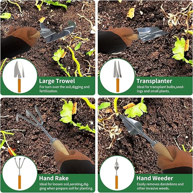 20-Piece Gardening Tools with Fashion and Durable Storage Bag